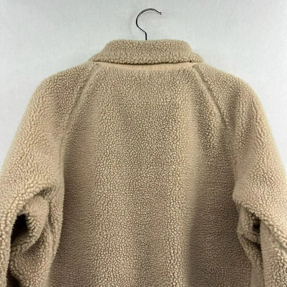 Brandy Melville John Galt Teddy Jacket Women's Sz M-L Tan Full Zip Fleece Sherpa - Picture 9 of 13